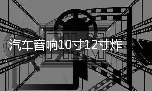汽車音響10寸12寸炸街雙音圈低音喇叭大功率超重低音炮喇叭可家用